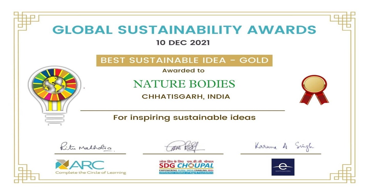 Winning The Global Sustainability Awards NATURE BODIES FOUNDATION